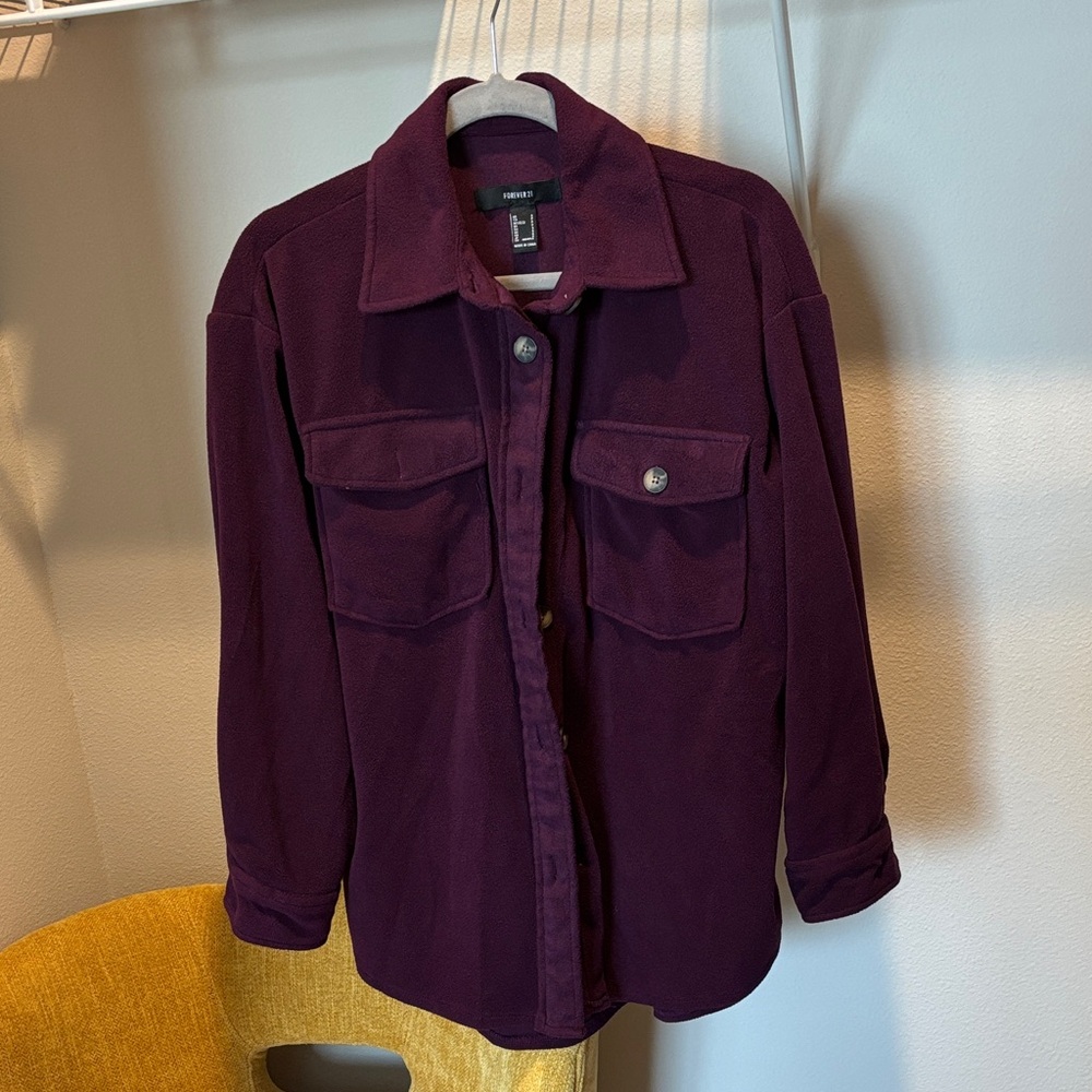 H&M Deep Purple Utility Shirt